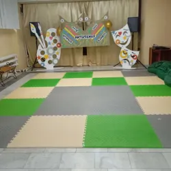 Игровой модульный пол для детской комнаты  100x100 см, толщина 1,5 см